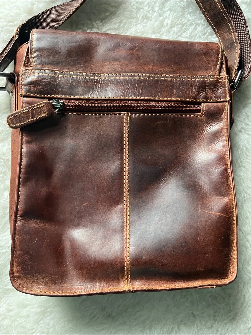 Greenwood Kingston sandal brown leather mini messenger shoulder crossbody bag